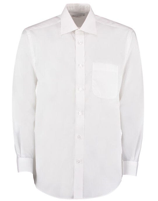 Kustom Kit Men LS Classic Business Shirt - White