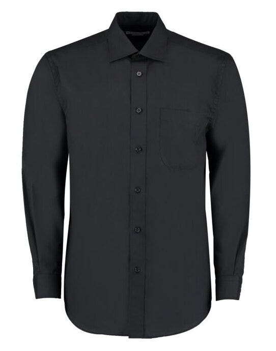 Kustom Kit Men LS Classic Business Shirt - Black