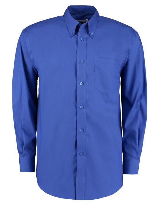 Kustom Kit Mens LS Classic Oxford Shirt - Royal Blue