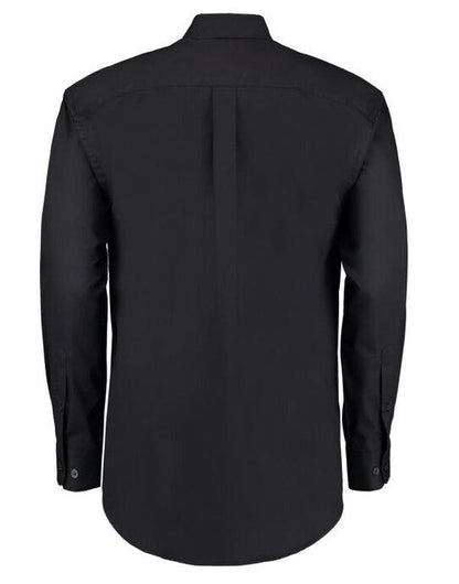 Kustom Kit Mens LS Classic Oxford Shirt - Black