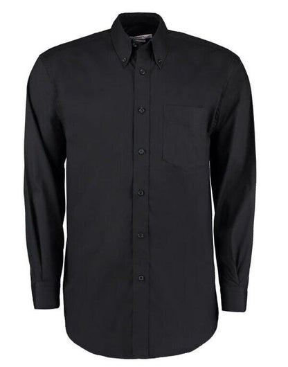 Kustom Kit Mens LS Classic Oxford Shirt - Black