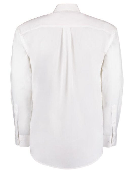 Kustom Kit Mens LS Classic Oxford Shirt - White
