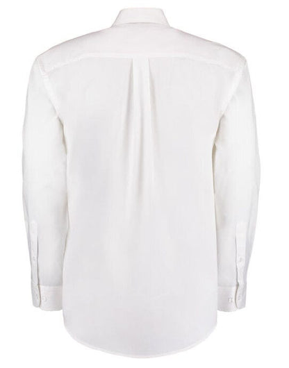 Kustom Kit Mens LS Classic Oxford Shirt - White