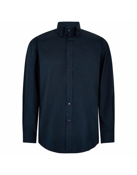 Kustom Kit Mens LS Classic Oxford Shirt - Dark Navy