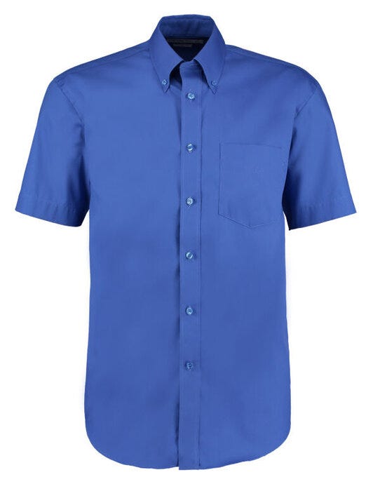 Kustom Kit Mens SS Classic Oxford Shirt - Royal Blue