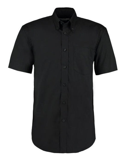 Kustom Kit Mens SS Classic Oxford Shirt - Black