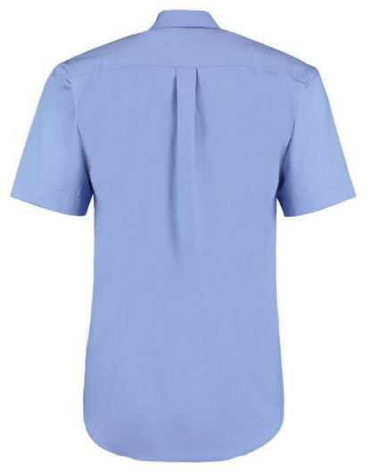 Kustom Kit Mens SS Classic Oxford Shirt - Mid Blue