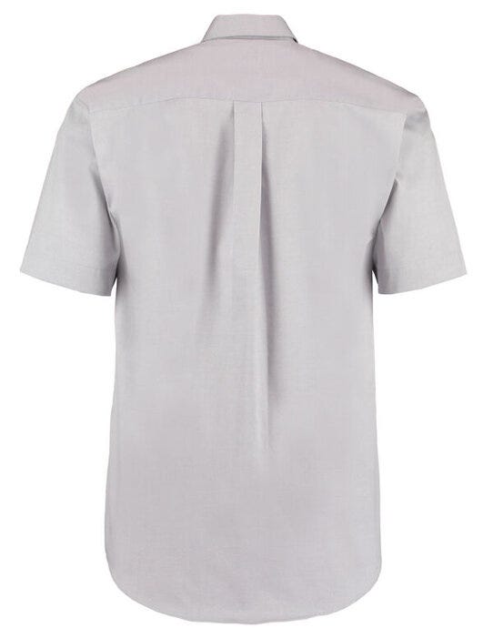 Kustom Kit Mens SS Classic Oxford Shirt - Silver Grey