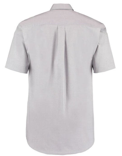 Kustom Kit Mens SS Classic Oxford Shirt - Silver Grey