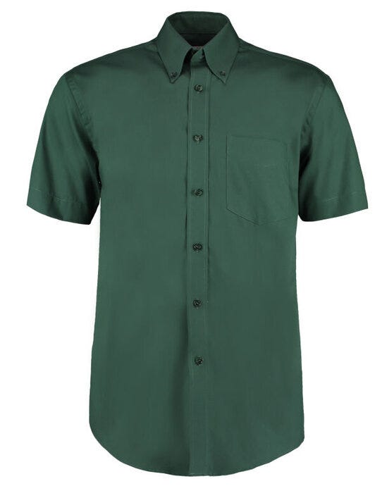 Kustom Kit Mens SS Classic Oxford Shirt - Bottle Green
