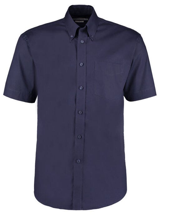 Kustom Kit Mens SS Classic Oxford Shirt - Midnight Navy
