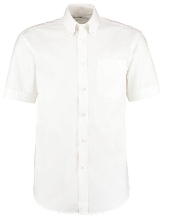 Kustom Kit Mens SS Classic Oxford Shirt - White