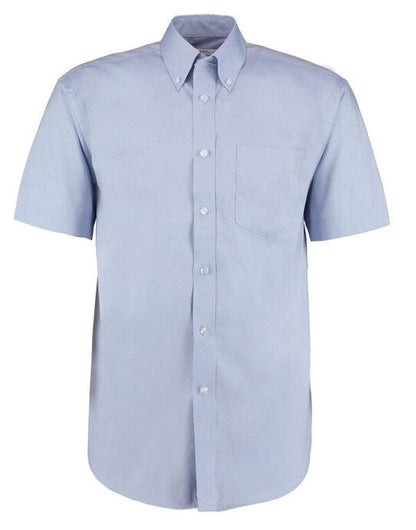 Kustom Kit Mens SS Classic Oxford Shirt - Light Blue