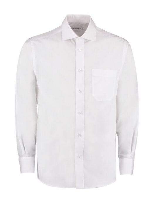 Kustom Kit Mens LS Non Iron Shirt - White