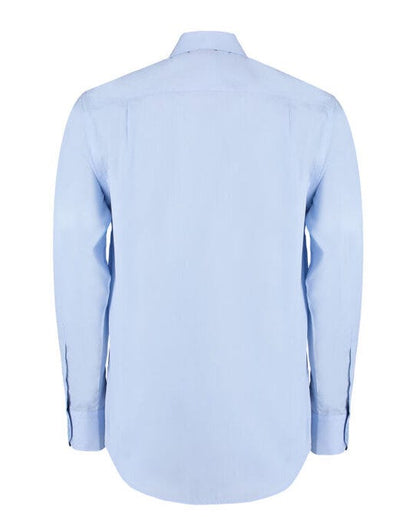 Kustom Kit Mens LS Non Iron Shirt - Light Blue