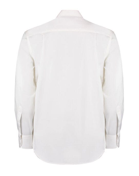 Kustom Kit Mens LS Premium Oxford Shirt - White