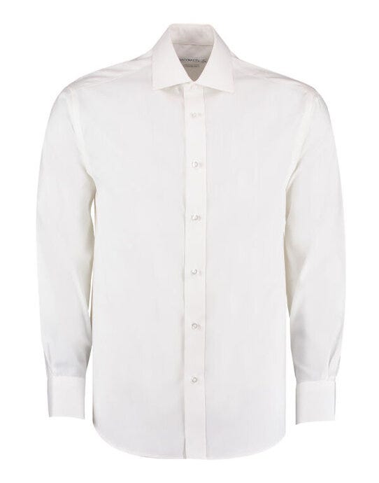 Kustom Kit Mens LS Premium Oxford Shirt - White