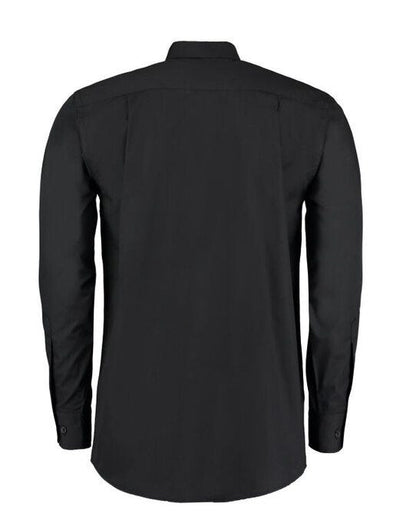 Kustom Kit Mens LS Workforce Shirt - Black
