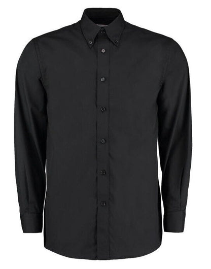 Kustom Kit Mens LS Workforce Shirt - Black