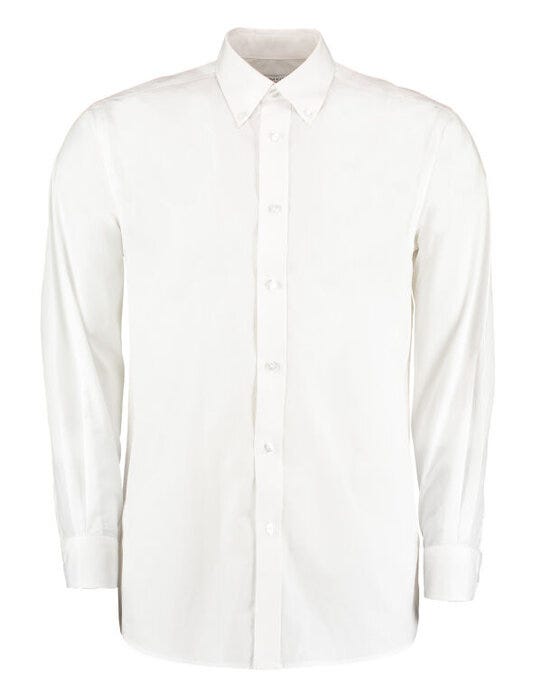 Kustom Kit Mens LS Workforce Shirt - White
