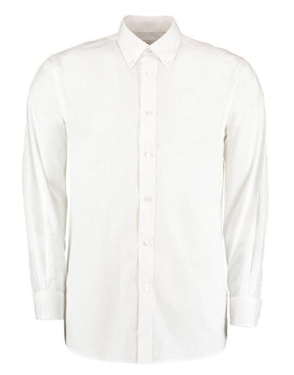 Kustom Kit Mens LS Workforce Shirt - White