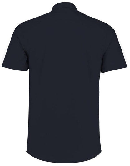 Kustom Kit Mens SS Tailored Poplin Shirt - Dark Navy
