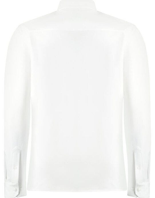 Kustom Kit Mens LS Superwash Pique Shirt - White