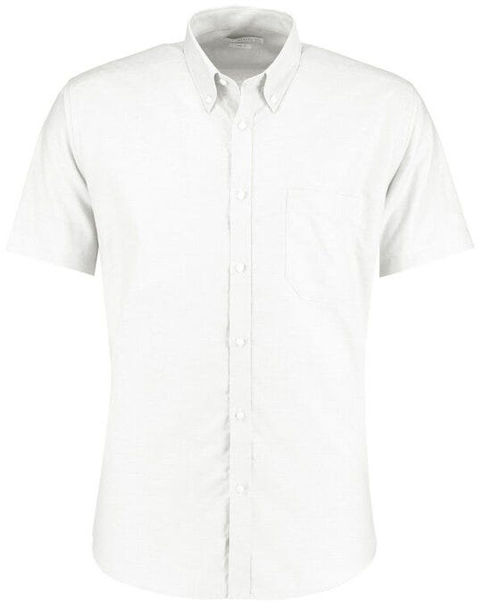 Kustom Kit Mens SS Slim Workwear Shirt - White