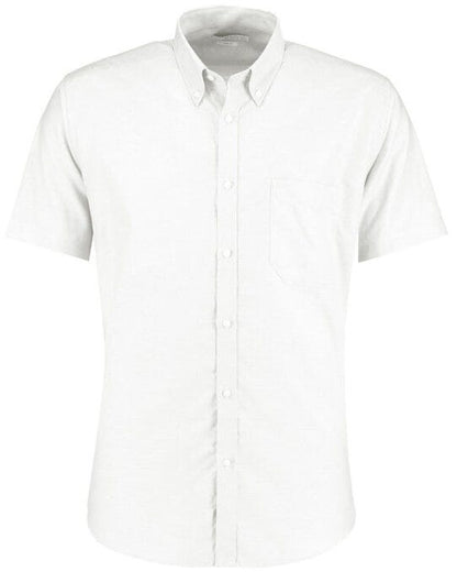 Kustom Kit Mens SS Slim Workwear Shirt - White