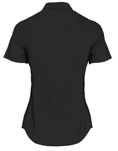 Kustom Kit Lady SS Tailored Poplin Shirt - Black