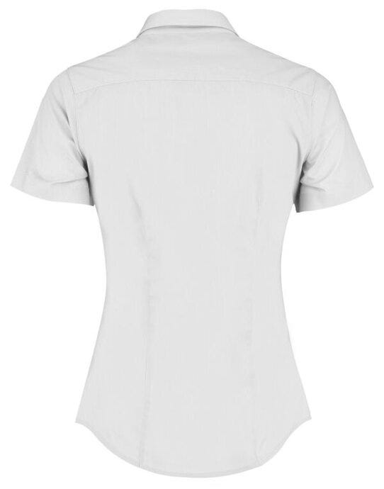 Kustom Kit Lady SS Tailored Poplin Shirt - White