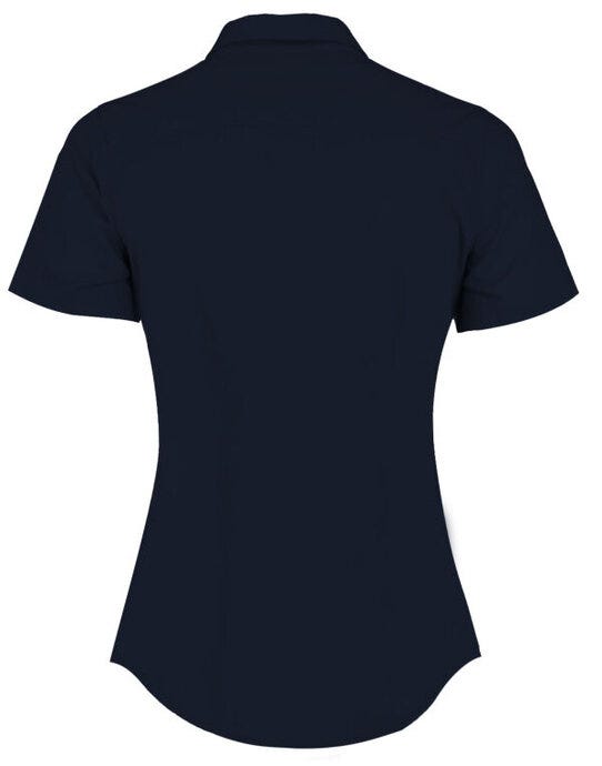 Kustom Kit Lady SS Tailored Poplin Shirt - Dark Navy
