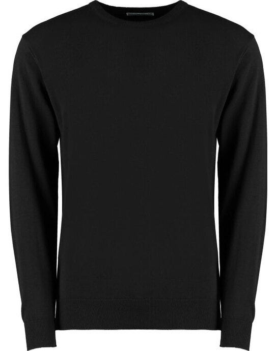 Kustom Kit Men Arundel Crew Neck Sweater - Black