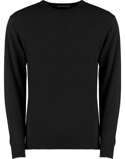 Kustom Kit Men Arundel Crew Neck Sweater - Black