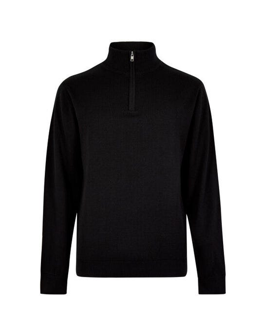 Kustom Kit Arundel 1/4 Zip Sweater - Black