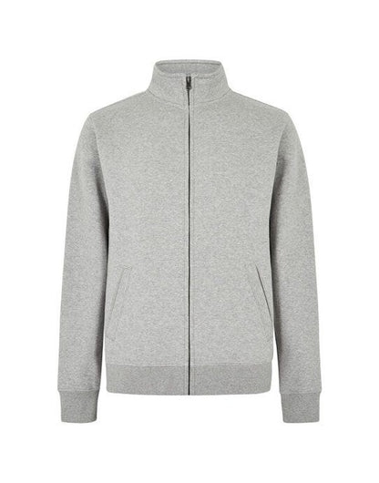 Kustom Kit Mens Regular Fit Zipped Sweat - Heather Grey