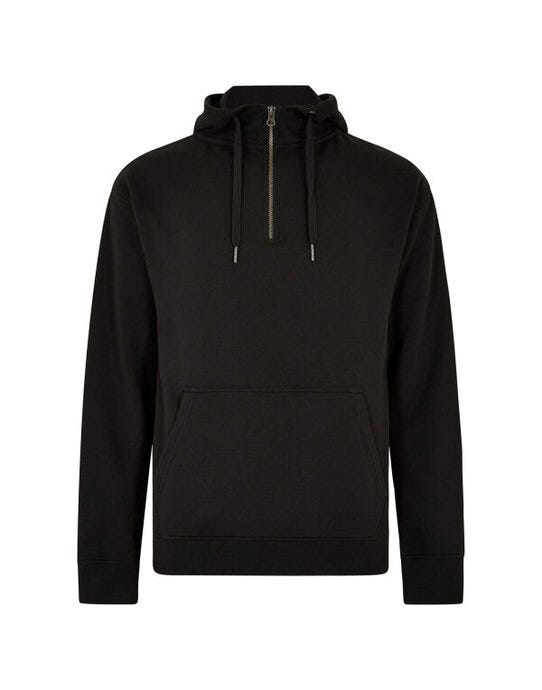 Kustom Kit Regular Fit 1/4 Zip Hoodie - Black
