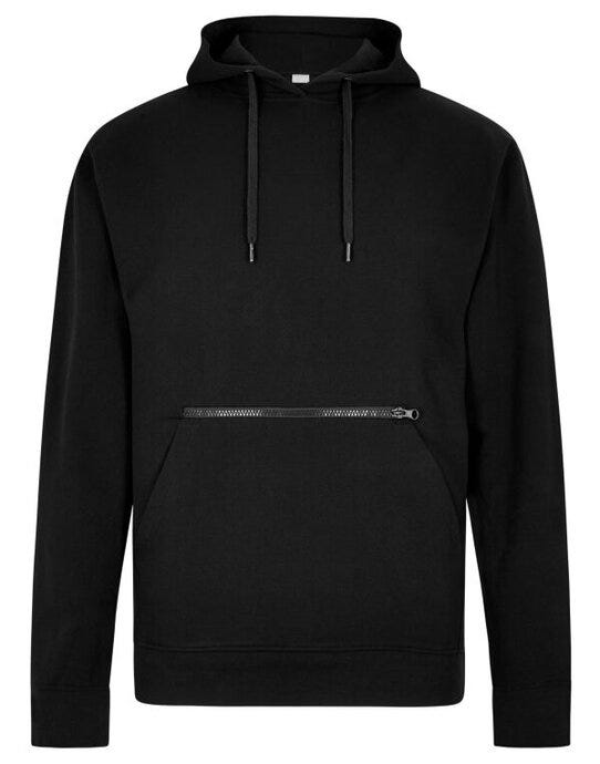 Kustom Kit Regular Fit Pique Hoodie - Black