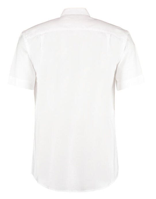 Kustom Kit Men SS Classic Workwear Shirt - White