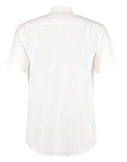 Kustom Kit Men SS Classic Workwear Shirt - White