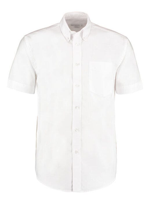 Kustom Kit Men SS Classic Workwear Shirt - White