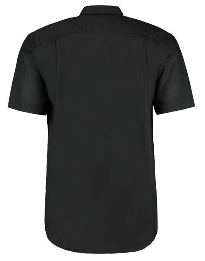 Kustom Kit Men SS Classic Workwear Shirt - Black