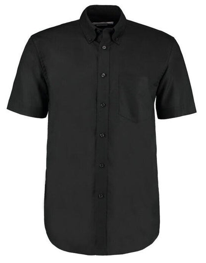 Kustom Kit Men SS Classic Workwear Shirt - Black