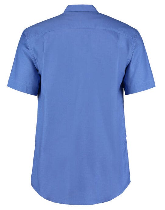 Kustom Kit Men SS Classic Workwear Shirt - Italian Blue