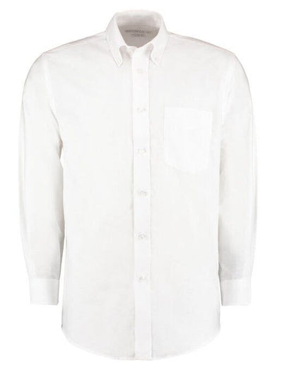 Kustom Kit Men LS Classic Workwear Shirt - White