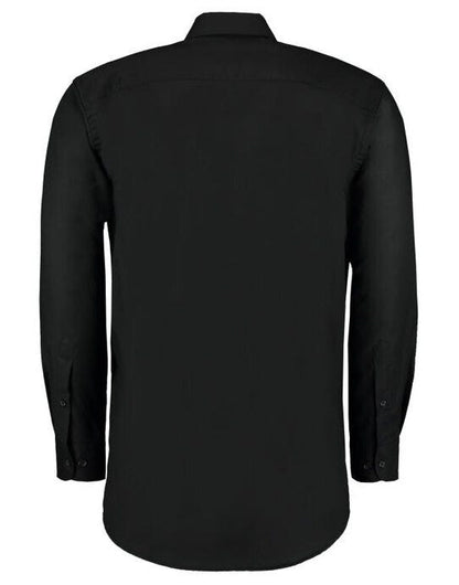 Kustom Kit Men LS Classic Workwear Shirt - Black