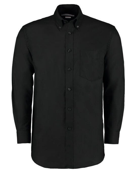 Kustom Kit Men LS Classic Workwear Shirt - Black