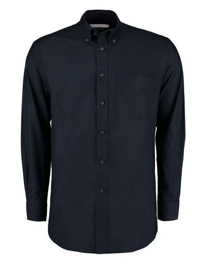 Kustom Kit Men LS Classic Workwear Shirt - French Navy
