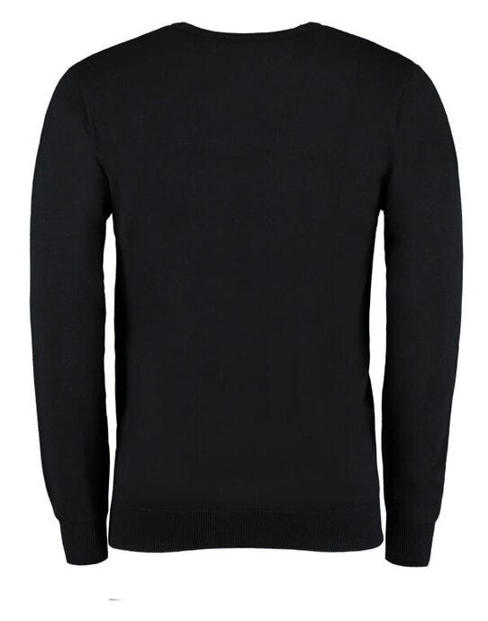 Kustom Kit Mens Arundel V Neck Sweater - Black