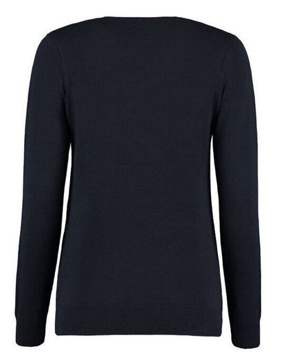 Kustom Kit Ladies Arundel V Neck Sweater - Navy